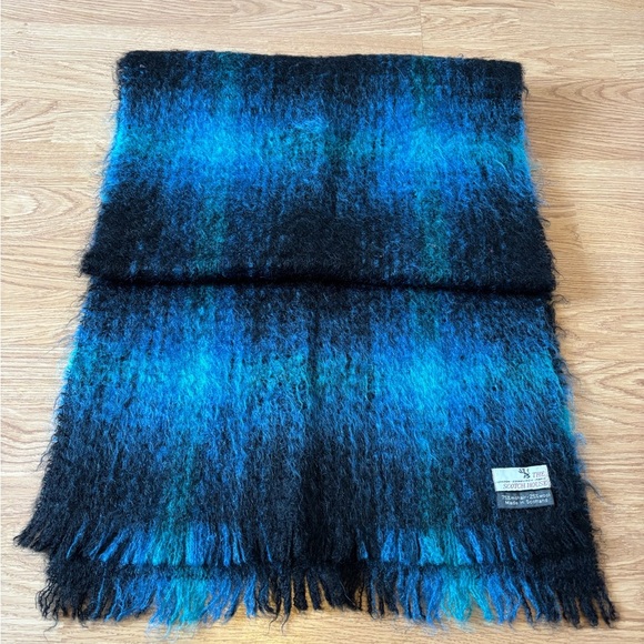 The Scotch House Blue And Black Scarf - Picture 4 of 10
